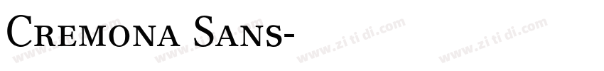 Cremona Sans字体转换